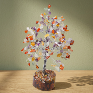Nouvel Arbre en Cristal de Pierre Précieuse à l'Aspect Naturel avec Fil de Pierres Multi-Reiki 300 Éclats - Décoration d'Intérieur Feng Shui - Product Image 3