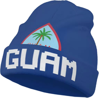 Bonnet en tricot personnalisé avec drapeau de Guam, en acrylique doux et extensible, idéal pour le ski, le camping, les activités de plein air, les matchs sportifs et le soutien.