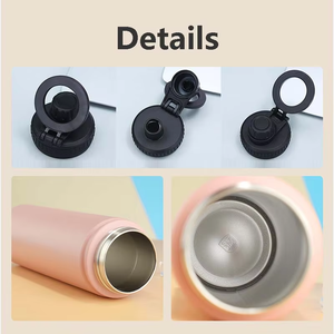 Bouteille d'eau magnétique avec support pour téléphone, 25 oz, thermos en acier inoxydable isolé sous vide avec couvercle à boucle compatible MagSafe pour la salle de sport - Product Image 2