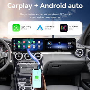 ZWNAVデュアル12.3インチAndroid 14オーディオカーラジオスクリーンメルセデスベンツCクラスGLC 2019-2020ワイヤレスカープレイオート4Gラジオ - Product Image 4