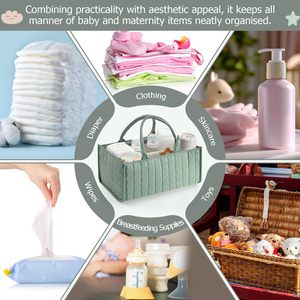 <span class=keywords><strong>Bolsa</strong></span> de Almacenamiento Portátil Grande, Resistente al Agua, de Poliéster, para Guardería, con Divisor Extraíble, Diseño Estampado, Organizador de Pañales - Product Image 3