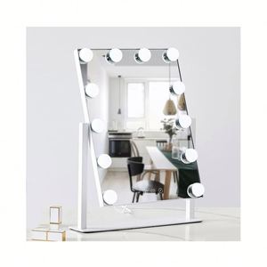 Docarelife hiện đại nội thất nhà kính trắng phòng ngủ trang điểm bàn tủ quần áo Salon tường trang trí LED lớn lớn mặc quần áo gương - Product Image 1