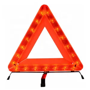 路边交通故障停车危险反射警告可折叠电池供电紧急安全套件发光二极管汽车三角标志