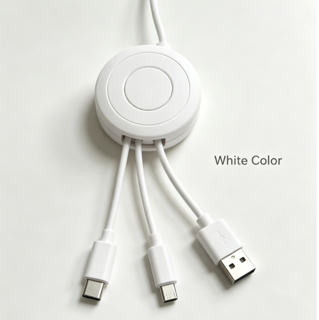 Retractable 3 In 1 Multi Function Charging Cable Portable Universal Mobile Phone Data Cord