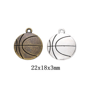 DIY Rétro Alliage Accessoires Sports Basketball Pendentif Bijoux En Gros <span class=keywords><strong>1421</strong></span> - Product Image 2