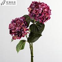 Bunga Hydrangea Sutra Sentuhan Lembut Buatan, Buket Pengantin Ikat Tangan, Tahan Kelembapan, Cetak 3D, Properti Foto, Dalam/Luar Ruangan