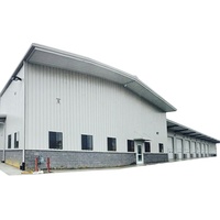 Architecture en acier ondulée préfabriquée de bâtiment léger préfabriqué de structure métallique avec des services de soudure de coupe de recourbement