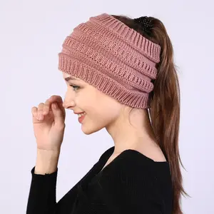 Custom label women knitted headband fashion winter ear warmer hairband