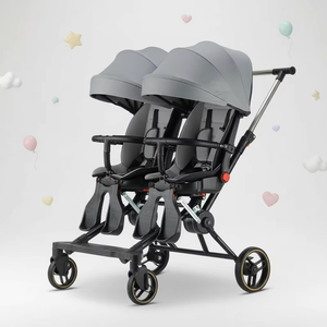 Cochecito Doble para Bebés, Ligero, Plegable, con Asientos Reversibles, para Sentarse y Recostarse, Asiento Giratorio, Carrito para Gemelos - Product Image 2