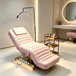 Luxury Electric Facial Bed Height <b>Adjustable</b> Cosmetology Massage <b>Table</b> LED Light Base For Beauty Salon Spa Tattoo Eyelash - Product Image 1