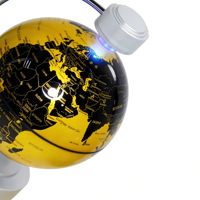Globo Terráqueo de Levitación Magnética de 20 cm, Base Combinada de Metal y PVC, Decoración de Escritorio de Oficina, Globo Terráqueo con Mapa del Mundo para la Enseñanza de Geografía para Estudiantes