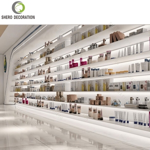 Exhibidor de Cosméticos Moderno para Salones de Belleza y Tiendas de <span class=keywords><strong>Uñas</strong></span>, con Iluminación LED, Fácil de Montar, 5 Estantes, Color Naranja - Product Image 5