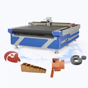 Máy cắt dao động CNC máy cắt phẳng kỹ thuật số máy cắt cắt tất cả các loại vật liệu mềm dẻo với nhiều dao