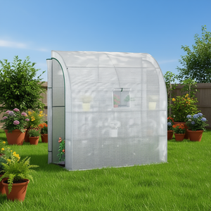 Mini Invernadero de 6 pies x 4 pies con Marco de Aluminio y Policarbonato para el Cuidado de Plantas en Exteriores - Product Image 2