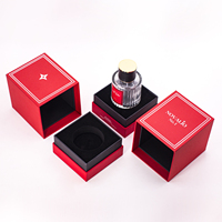Boîte d'emballage de parfum de 50 ml en carton rigide avec couvercle et base élégants, logo personnalisé, pour produits cosmétiques et soins de la peau
