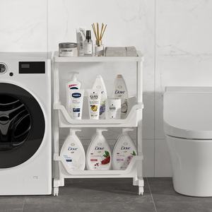 <span class=keywords><strong>Étagère</strong></span> de rangement mobile multi-niveaux en plastique, du sol au plafond, <span class=keywords><strong>pour</strong></span> salle de bain, support <span class=keywords><strong>pour</strong></span> clés et outils, <span class=keywords><strong>pour</strong></span> usage en salle de bain - Product Image 3