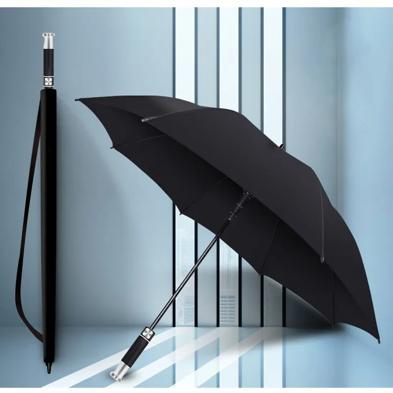 OEM üretici düz 30 inç büyük rüzgar geçirmez logo baskılar büyük lüks promosyon markalı özel golf UV şemsiye