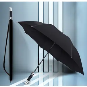 Produttore OEM dritto 30 pollici grande logo antivento stampe grande ombrello da golf personalizzato con marchio promozionale di lusso