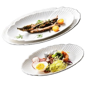Plato ovalado profundo de cerámica para pescado, apto para lavavajillas, para uso doméstico. - Product Image 5