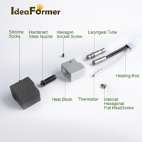 Kit Ekstruder Hotend Ideaformer, Nozzle Baja Keras, Penggantian Cepat 0.4/1.75mm 24V Anycubic Kobra S/S1C 24g Printer 3D