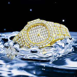 Reloj de Lujo para Hombre con Correa de Cuero y Diamantes Estilo Baguette 2025, Estilo Hip Hop, Caja de Acero Inoxidable con Cuarzo AAA - Product Image 5