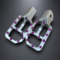 Repose-pieds larges en aluminium CNC, finition bleu brûlé, pour Surron Light Bee Ultra Bee Talaria MX3 MX4