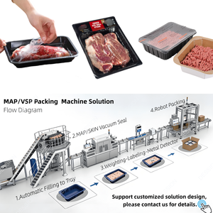 Máquina de Envasado al Vacío Comercial Automática para Alimentos, Carne, Mariscos, Pescado y Camarones, Máquina Selladora al Vacío de Bandejas - Product Image 6