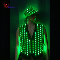 Service OEM pour adultes, robe maxi lumineuse noire, 1 pièce, Future Boys CN;HUN, gilet sans manches, lumière LED, Dashiki africain, grande taille