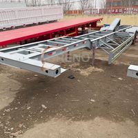 Semi-remorque squelette à structure super robuste de 40 pieds, châssis de conteneur squelette, 3 essieux, capacité de charge de 40 tonnes, modèle de remorque de camion