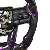 Volant en cuir multifonction à 3 branches style sport YZ pour Land Cruiser 2008-2021, surpiqûres/bandes personnalisées