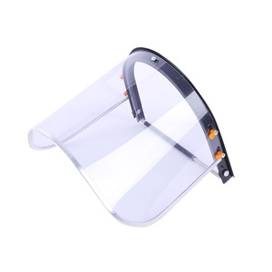 Visiera Protettiva Trasparente Anti-Schizzi Stile Cappello, Maschera Facciale Resistente alle Alte Temperature <span class=keywords><strong>in</strong></span> PC con Bordo <span class=keywords><strong>in</strong></span> Metallo Alluminio - Product Image 5