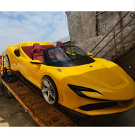 Jet ski intelligent de luxe personnalisé, construction en acier PE durable, fibre de verre, design de supercar rouge, certifié CE, 4-5 personnes
