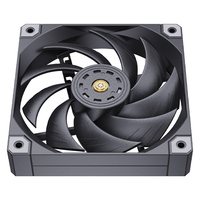 Ventilateur de boîtier PC SNOWMAN AS120-FDB-BK 120mm Noir, Débit d'air élevé 90.5CFM, Roulement FDB, PWM 4 broches, Synchronisation, Vente en gros
