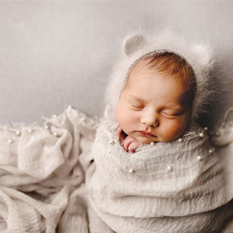 Хлопковый реквизит для фотосъемки новорожденных, одеяло для новорожденных, подарок для будущей мамы