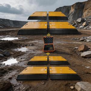 Balance d'essieu sans fil 20 tonnes pour camions lourds, plateforme de pesage portable avec support technique professionnel - Product Image 1