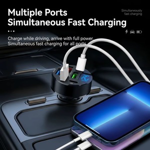 Chargeur de voiture USB-C 100W avec moniteur de tension LED, vente chaude pour <span class=keywords><strong>iPhone</strong></span> 17 16 15 Samsung S26 S25 Ultra, <span class=keywords><strong>prise</strong></span> d'alimentation sûre et stable - Product Image 5