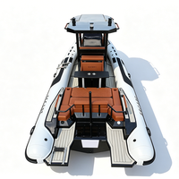 Bateau pneumatique à coque rigide personnalisé en aluminium, homologué CE, pour le plaisir familial et l'exploration côtière