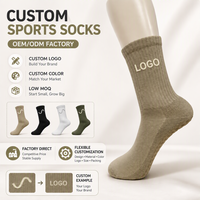 Chaussettes antidérapantes avec logo personnalisé, respirantes, en coton, chaussettes à grip pour Pilates et yoga