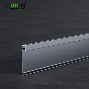Newest Customized Aluminum Black Skirting Board Skirting Profiles With Led Lights