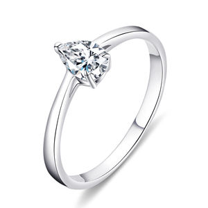 Joyería de Plata de Ley 925, anillos de Halo de corte redondo de compromiso chapados en rodio para mujer, anillo de diamante cultivado en laboratorio VVS D Color HPHT CVD - Product Image 4