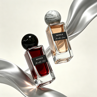Nouveauté - Flacon de parfum vide transparent 50 ml 100 ml carré 30 ml - Flacon de parfum en verre de luxe - Flacon de parfum personnalisé avec couvercle