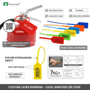YTPS407 ختم أمان بلاستيكي قابل للشد لطفايات الحريق - علامات أمان مرقمة مقاومة للعبث - للاستخدام مرة واحدة - Product Image 2