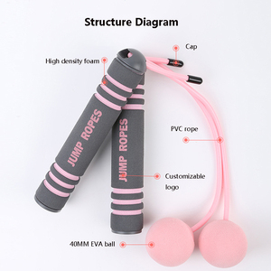 泡沫手柄5毫米6毫米燃烧脂肪健身减肥运动专业无绳跳绳 - Product Image 6