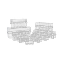Vente en gros de boîtes de flacons en plastique transparent de 3 ml/5 ml/7 ml/10 ml/20 ml, lot de 10, pour le stockage de poudre lyophilisée et de vaccins