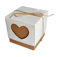 Boîte-cadeau de bougie pliable en papier d'art kraft personnalisé avec inserts emballage de pot de bougie simple avec fenêtre