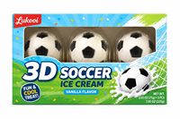 Barra de helado con forma de balón de fútbol de marca privada personalizada, 75g, envuelta individualmente, venta al por mayor para el verano