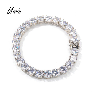 Gelang Rantai Tennis CZ 1 Baris Lebar 2mm 3mm 4mm 5mm 8mm, Laris Manis, untuk Wanita & Pria, Gelang Bling Bertabur Kristal - Product Image 1