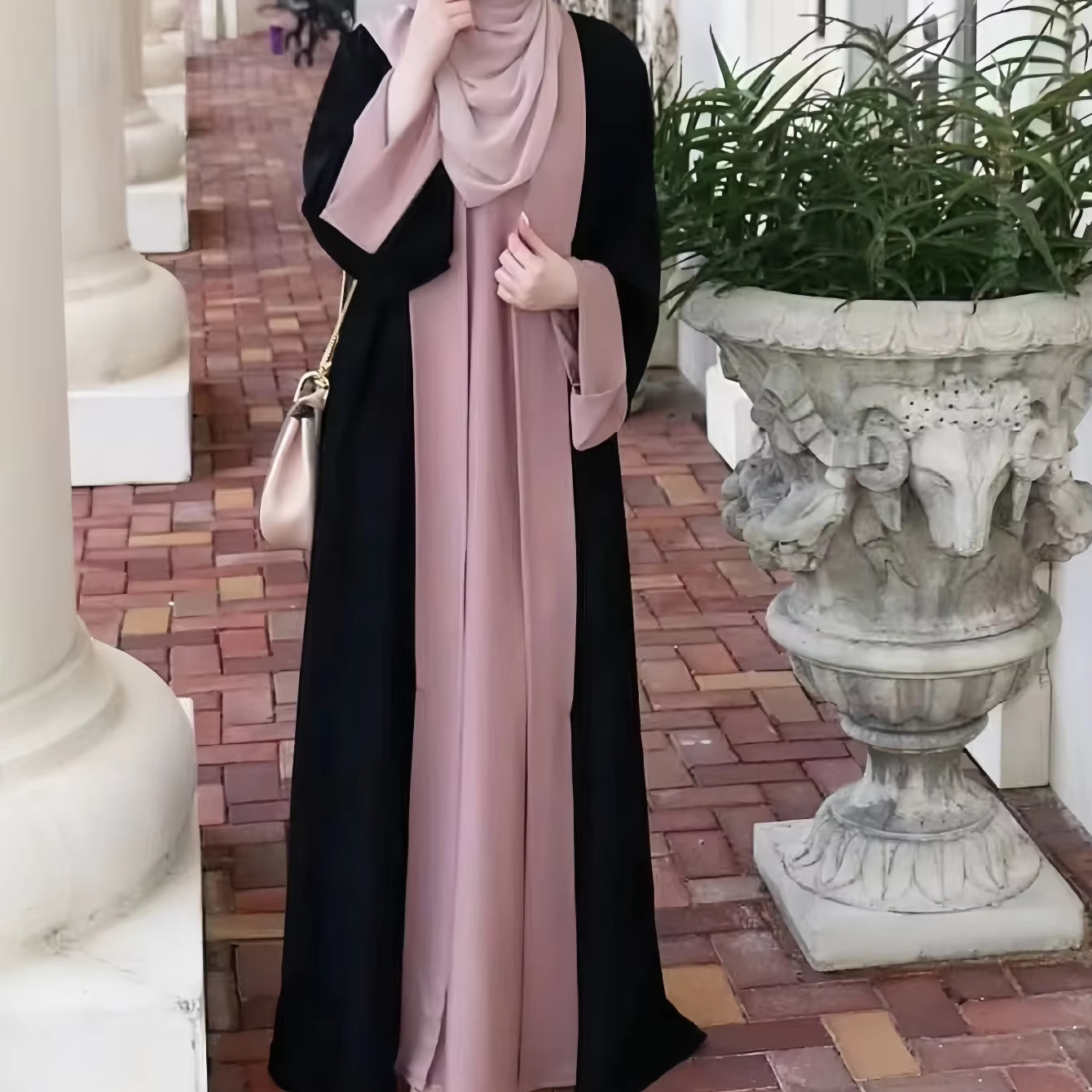 slim fit dress slacks Muslim Fashion Hijab Dress Printed Abayas for Women Turkish Dresses Du –  Waislamaa main image 0