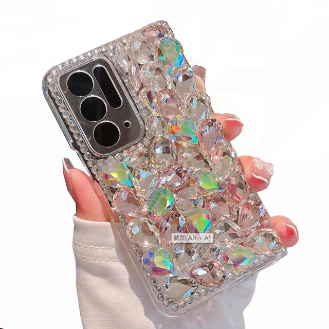 New Arrival Luxury 3D Bling Sparkle Rhinestones Diamond Handmade Cover for Oppo Find N N2 Mobile Phone Case