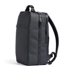 Water-repellent PU business <b>backpack</b> custom merchandising - Product Image 2